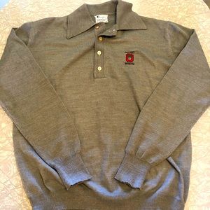 Vintage 70s CHAMPION Ohio State University OSU Longsleeve Polo Shirt